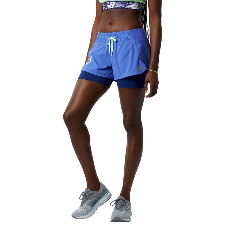 New Balance - Printed Impact Run 2 In 1 Short - Running shorts - Women's